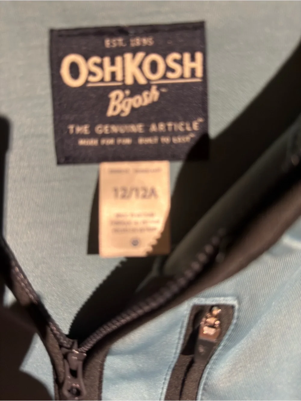 OshKosh B'gosh Sky Blue Hooded Zip Jacket